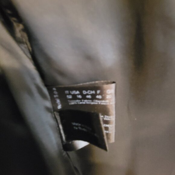 Cinzia Rocca Black Knee Length Virgin Wool Coat - SZ 16US/IT52 - Picture 6 of 6